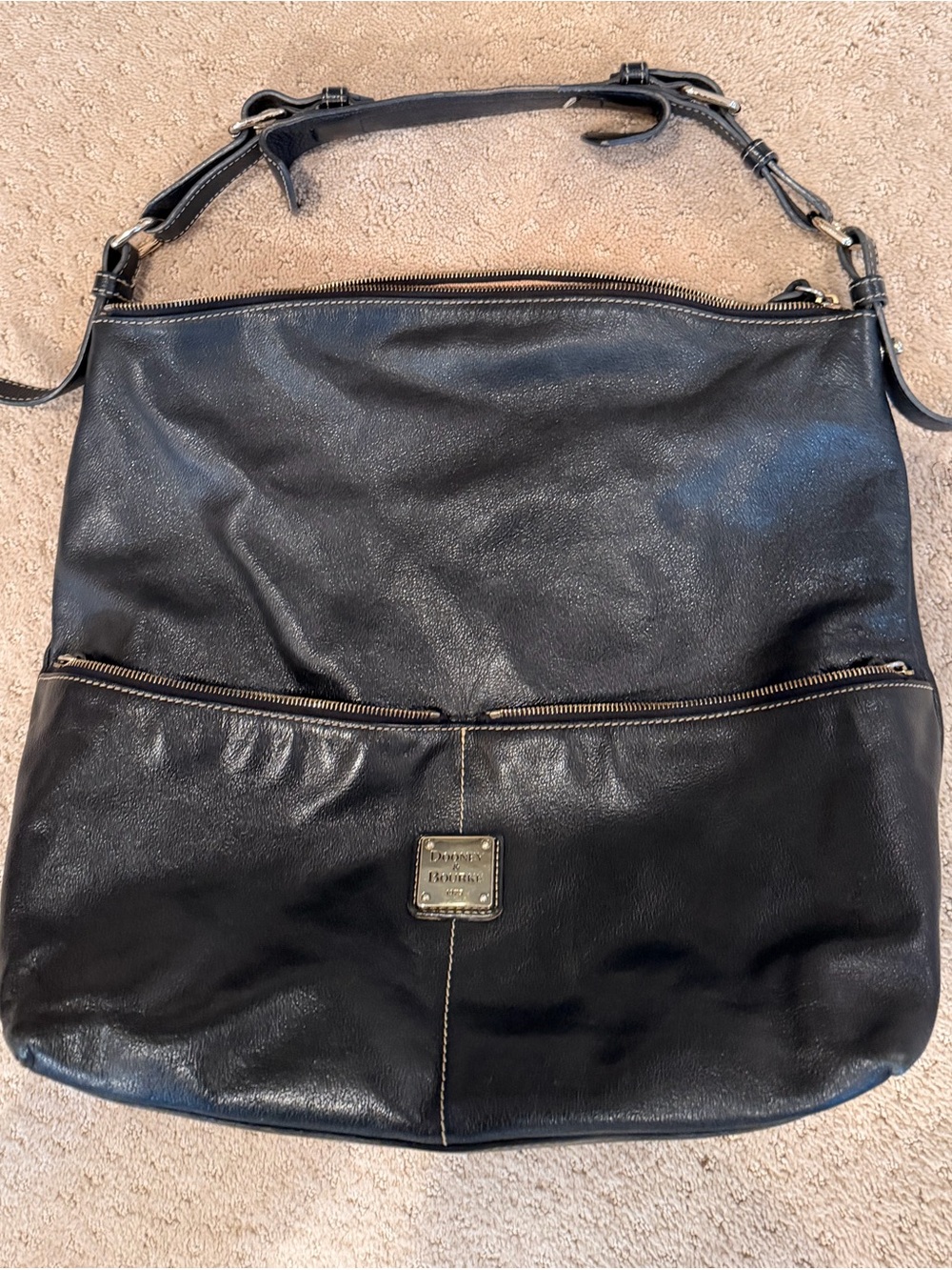 Dooney & Bourke Black Leather Hobo Bag